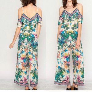 NWT FLYING TOMATO Floral Jumpsuit Off-The-Shoulder
